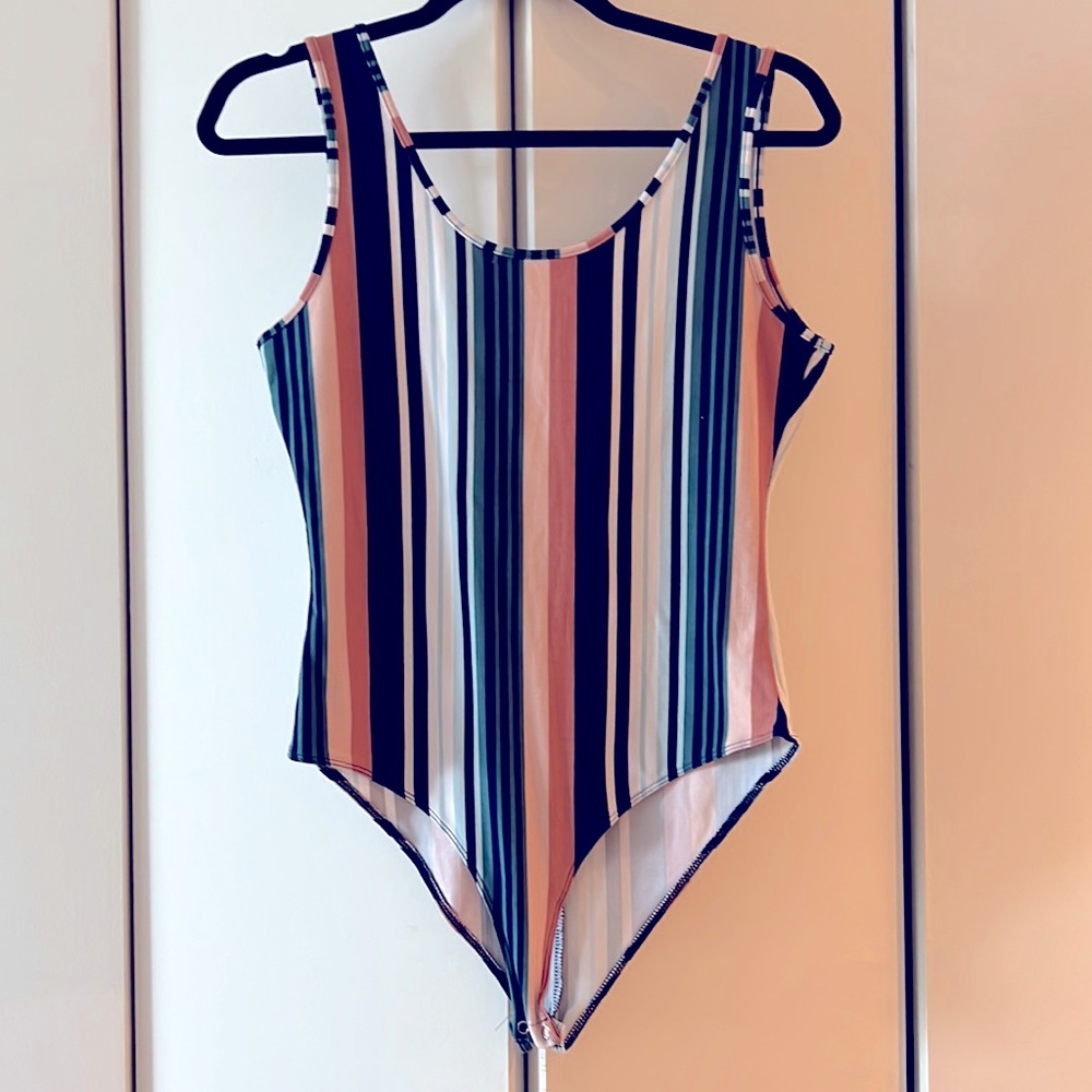 Striped bodysuit.